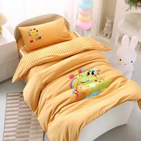 Kindergarten Cartoon Pure Cotton 3-Piece Toddler Bedding Set Single pillowcase 30x50cm gray