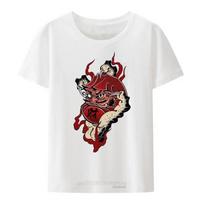 Japanese Genki Cat  Lobster Face Print T Shirt Modal Oneck Short Sleeve Breathable Comfortable Tshirt S