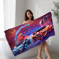 Rocket League Beach Towel Cartoon Cute Summer Kids Large Bath Pool Beach Towel Microfiber Absorbent For Swimming Travel Cotton 30x30cm