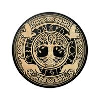 Vegvísir Rune Set in Wooden Magnetic Box - Ideal for Bedroom