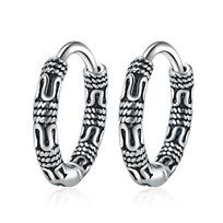 Metal Hemp Rope Hip Hop Korean Style Ear Buckle Women Hoop Earring Fashion Jewelry Pattern Earring sidabras