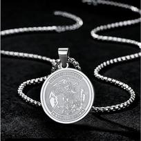 New St. Michael Medal Necklace Men's and Women's Protection Necklace God's Jewelry 60CM