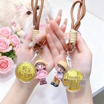 Hot-Selling 24K Gold Princess Mobile Phone Bag Pendant Ornament - Perfect 520 Gift for Girlfriend Female Cartoon Pendant