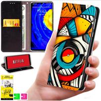 Etui Typu Portfel Do Xiaomi 15T - Pokrowiec Bluemoon Nadruk + Szkło 9H