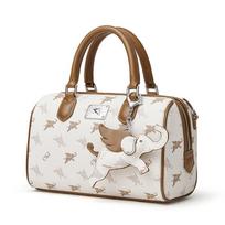 Hand-held Cross-body Women's Bag with Design-inspired Boston Pillow Bag Appearance One Size abrikosas