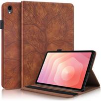 Flip Case for Samsung Galaxy Tab S11 2025 11 Inch(SM-X736B/SM-X730), PU Leather Folio Cover Multi-Angle Stand with Elastic Band & Card Holder-Brown ruda