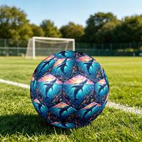 1pc Whale Coral Reef Theme Soccer Ball Football, Size 5, Lightweight PVC, Durable Outdoor Training Soccer Ball, Gift m61423 Size 5