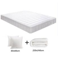 Mattress set 140x200 cm - Memory foam - 20 cm - Firm - Hypoallergenic - 2 places