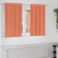 Užuolaidos su žiedais blokuojančios šviesą 2 pcs Terakotos