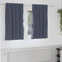Užuolaidos su žiedais blokuojančios šviesą 2 pcs Antracitas