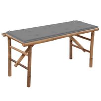 Sulankstomas sodo suoliukas su pagalvėle 118cm bambukas