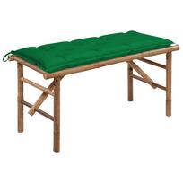 Sulankstomas sodo suoliukas su pagalvėle 118cm bambukas