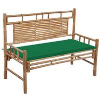 Sodo suoliukas su pagalvėle 120cm bambukas