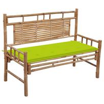 Sodo suoliukas su pagalvėle 120cm bambukas (41504+314082)
