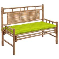 Sodo suoliukas su pagalvėle 120cm bambukas (41504+314955)