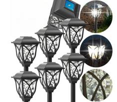 LED žibintai su saulės baterija jūsų sodui ar namų kiemui (12 vnt.)