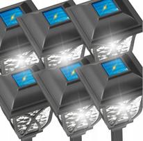 LED žibintai sodui ar namų kiemui (12 vnt.) su saulės baterija