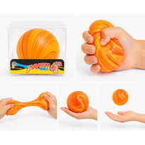 Antistresinis squishy rutulys, minkštas sensorinis žaislas nerimui nuraminti - orandžinis