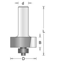 Kampų išpjovimo freza Hikoki 754098; d=8 mm; D=31,7 mm; su guoliu
