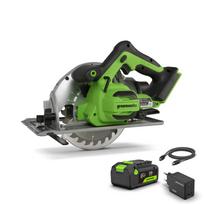 Akumuliatorinis diskinis pjūklas Greenworks CR3165A4; 24 V; 1x4,0 Ah akum.