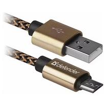 Defender USB AM-MICRO BM 1.0m 2.1A Złoty 4714033878005