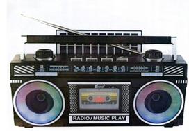 radijo bangų kolonėlė - imtuvas su disco šviesomis su USB jungtimi