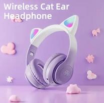 šviečiančios ausinės su bluetooth funkcija, violetinės