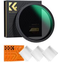 K&F Concept K&F 46MM Nano-X Variable/Fader ND Filter, ND2~ND32, W/O Black Cross with 3pcs cleaning cloths
