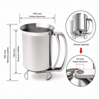 Tešlos dozatorius 800 ml – nerūdijantis plienas (vafliams, keksams, blynams)