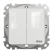 Jungiklis SCHNEIDER SEDNA DESIGN, 2 klav., IP44, balt.spalv.