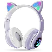 ausinės su RGB kačiuko ausytėmis, violetinės