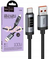 Hoco U148 Usb-a į Usb-c kabelis, 100w, 6a, 1.2m, su ekrano