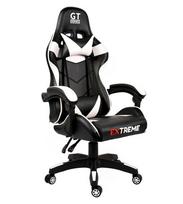 Žaidimų kėdė EXTREME GT Whte/Black, sklandžiai reguliuojamas atlošas, reguliuojamos pagalvėlės