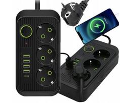 Prailginimo laidas su USB kištukais, 2 metrai