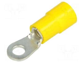 Ring terminal | M4 | Ø: 4.2mm | 4÷6mm2 | crimped | for cable | insulated
