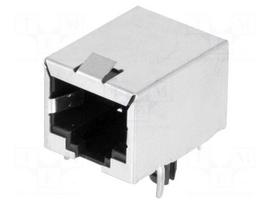 Socket | RJ45 | PIN: 8 | shielded | Layout: 8p8c | THT | angled
