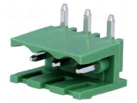 Pluggable terminal block | 5mm | ways: 3 | angled 90° | socket | male
