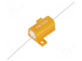 Resistor: wire-wound | 22Ω | with heatsink | 10W | ±5% | 50ppm/°C