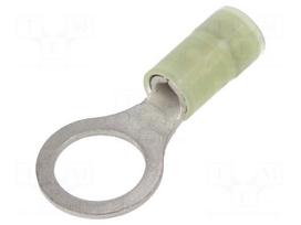 Tip: ring | M10 | 2.5÷6mm2 | crimped | insulated | tinned | yellow | copper