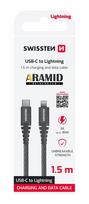 Swissten ARAMID REINFORCED Data Cable USB-C / Lightning 1.5m / 60w