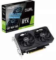 Vaizdo plokštė|ASUS|NVIDIA GeForce RTX 3050|8GB|GDDR6|128 bitų|PCIE 4.0 16x|Dviejų lizdų ventiliatorius|1xDVI-D|1xHDMI|1xDisplayPort|DUAL-RTX3050-O8G-V2