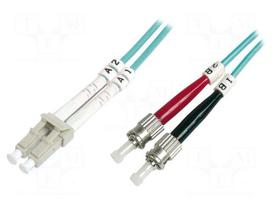Fiber patch cord | OM3 | LC/UPC,ST/UPC | 1m | 50/125um | LSZH | grey