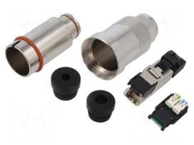 Connector: RJ45 | plug | male | data transfer | PIN: 8 | Cat 6a | shielded