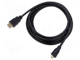 Cable | HDMI plug,micro HDMI plug | PVC | HDMI 2.1 | Len: 2m | black