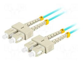 Fiber patch cord | OM3 | SC/UPC,both sides | 2m | 50/125um | LSZH | grey