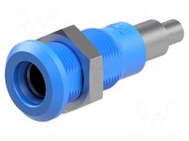Laboratory connector: 4mm banana | socket | 30VAC | 60VDC | 25A | blue