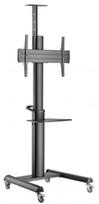 Monitor mount Gembird Aluminum TV Floor Stand with Caster Wheels Black