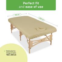Apsauginis stalo užtiesalas C460 smėlio 102×203 cm HABYS