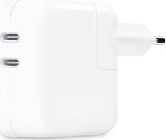 Apple Dual USB-C Power Adapter MW2K3ZM/A, 35 Watt (weiß, 2x USB-C, ohne Kabel) | MW2K3ZM/A | 0195949376733