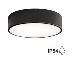 Vonios kambario lubinis šviestuvas su jutikliu CLEO, 2x E27, 24 W, 230 V, Ø 30 cm, juodas, IP54